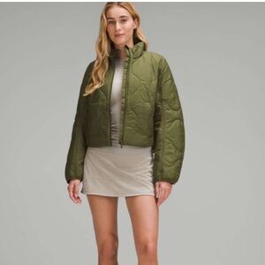 Lululemon Green Quilted Light Insulation Cropped Jacket